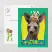 Carte Postale Cupcake d'anniversaire - Kangaroo (Devant / Derrière)