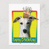 Carte Postale Cupcake d'anniversaire - Whippet (Devant)