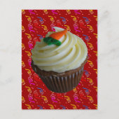 Carte Postale Cupcake de carottes avec Confetti (Devant)