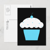 Carte Postale cupcake de cerise (Devant / Derrière)