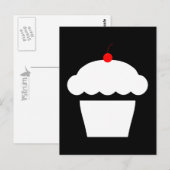 Carte Postale cupcake de cerise (Devant / Derrière)