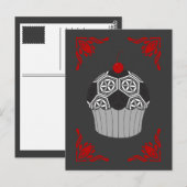 Carte Postale cupcake de football sacré (Devant / Derrière)