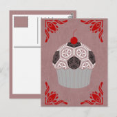 Carte Postale cupcake de géométrie sacrée (Devant / Derrière)