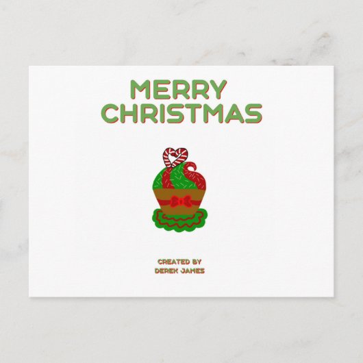Carte postale Cupcake de Noël (Devant)