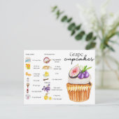Carte postale - cupcake de raisin (Debout devant)