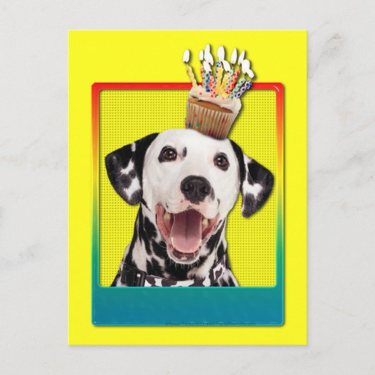 Carte Postale Cupcake d'invitation - Dalmatie (Devant)