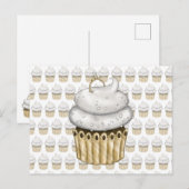 Carte Postale Cupcake Fiançailles doux (Devant / Derrière)