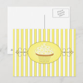Carte Postale Cupcake jaune (Devant / Derrière)