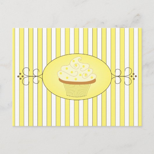 Carte Postale Cupcake jaune (Devant)