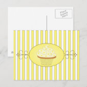 Carte Postale Cupcake jaune (Devant / Derrière)