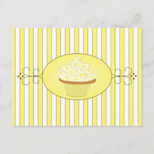Carte Postale Cupcake jaune