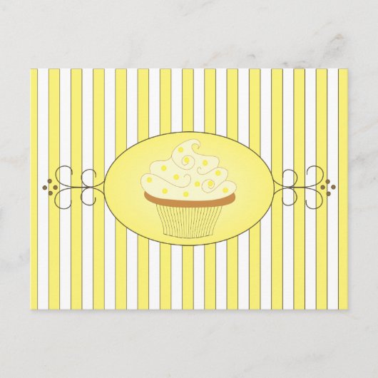 Carte Postale Cupcake jaune (Devant)
