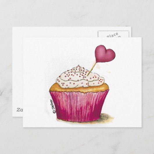 Carte Postale Cupcake - Jour le plus doux (Devant / Derrière)