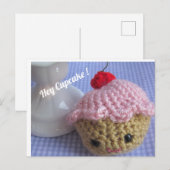 Carte postale cupcake kawaii (Devant / Derrière)
