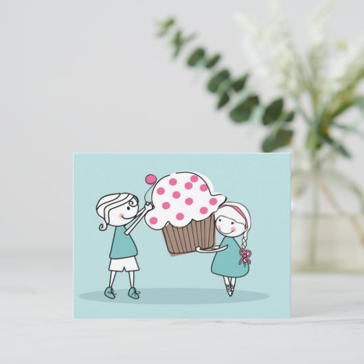 Carte Postale Cupcake Love (Debout devant)