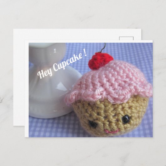Carte postale cupcake mignonne (Devant / Derrière)