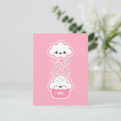 Carte Postale Cupcake mignonne avec arroses (Debout devant)