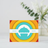 Carte Postale cupcake rétro (Debout devant)