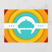 Carte Postale cupcake rétro (Devant)