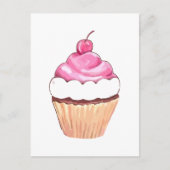 Carte postale Cupcake rose (Devant)
