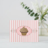 Carte Postale Cupcake rose (Debout devant)