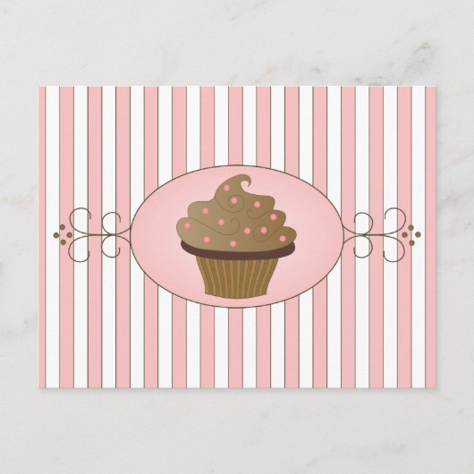 Carte Postale Cupcake rose (Devant)