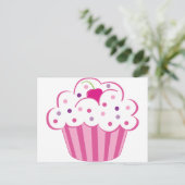 Carte Postale Cupcake rose (Debout devant)