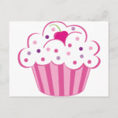 Carte Postale Cupcake rose (Devant)