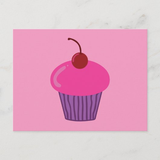 Carte Postale Cupcake rose (Devant)