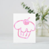 Carte Postale cupcake rose (Debout devant)