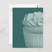 Carte postale Cupcake turquoise (Devant / Derrière)