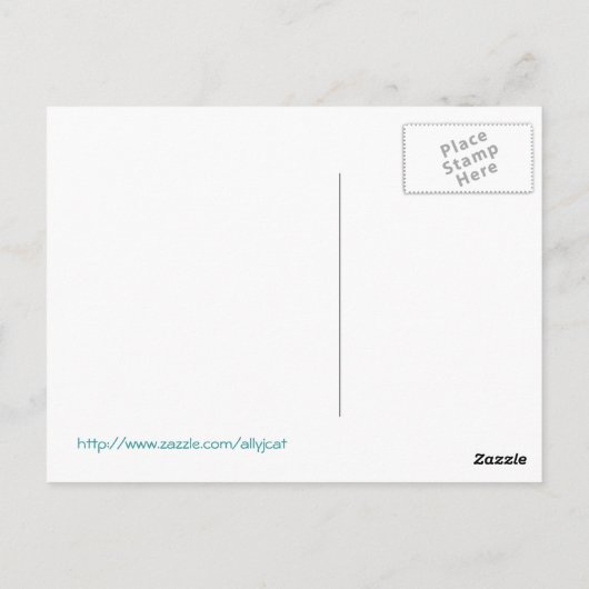 Carte postale Cupcake turquoise (Dos)