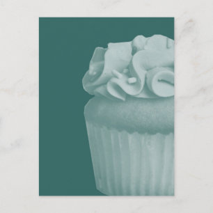 Carte postale Cupcake turquoise