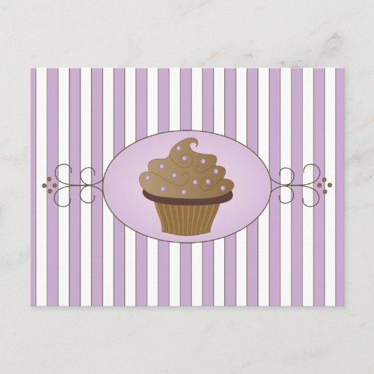 Carte Postale Cupcake violet (Devant)