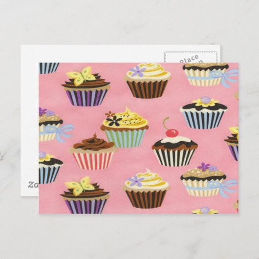 Carte Postale Cupcakes (Devant / Derrière)