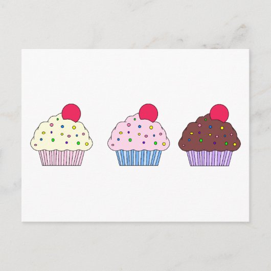 Carte Postale Cupcakes (Devant)