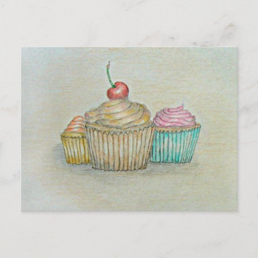 Carte Postale cupcakes (Devant)
