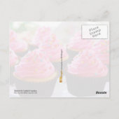 Carte Postale Cupcakes au babeurre et confettis avec glaçage ros (Dos)
