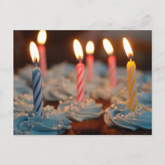 Carte Postale Cupcakes aux bougies