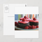 Carte Postale Cupcakes aux framboises (Devant / Derrière)