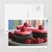 Carte Postale Cupcakes aux framboises (Devant / Derrière)