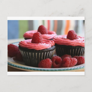 Carte Postale Cupcakes aux framboises