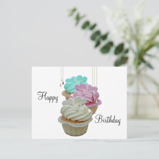 Carte Postale Cupcakes avec Bling ! (Debout devant)