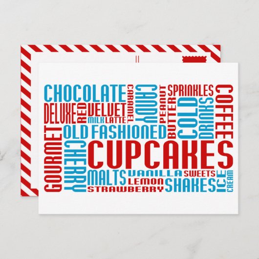 Carte Postale cupcakes chitChat (Devant / Derrière)