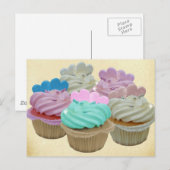 Carte Postale Cupcakes colorés (Devant / Derrière)