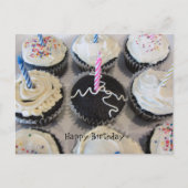 Carte Postale Cupcakes d'anniversaire (Devant)