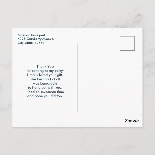 Carte Postale Cupcakes de style rétro, dessert sucré, merci (Dos)