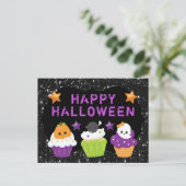 Carte Postale Cupcakes Kawaii Halloween (Debout devant)