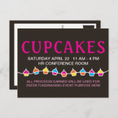 Carte Postale CUPCAKES mailers de vente (Devant / Derrière)
