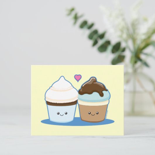 Carte Postale Cupcakes mariages (Debout devant)
